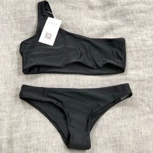 Zaful One Shoulder Bikini Set- Black Size S (US 4)